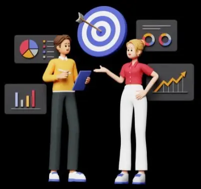 a boy and a girl discussing about digital marketing expert in dubai